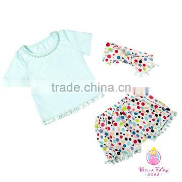 Wholesale High Fashion Kids T Shirt Lace Shorts Baby Girls Summer Boutique Outfits photo-2