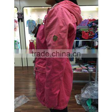 Women Wind-proof Jackets 100%cotton Long Style Stock Clothing, Stocklots Garments photo-2