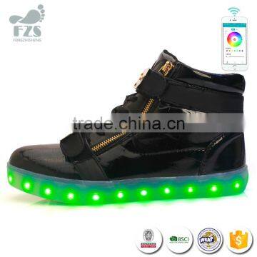 2016low MOQ With App Controlled Bluetooth Twin Lamp Dance ODM Led Light up Shoes photo-3