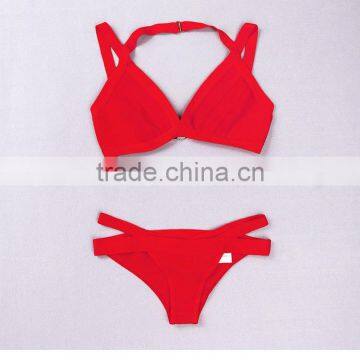 New Fashion Red/Blue Bandage Swimsuit HL Bikinis 2 Piece Swimsuit Red Beachwear photo-4