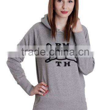 Customize Grey Hoodie Sweatshirt Fabric 80% Cotton 20% Polyester photo-3