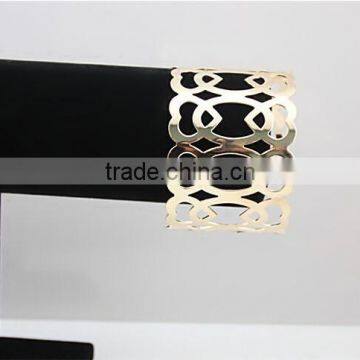 New Design Double Heart Hollow Open Bangle,Europe Style Adjustable Gold Ladies Bangles photo-5
