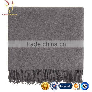 Warm Plain Kids Cashmere Wool Blended Travel Blanket