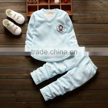 Plus Velvet Thickening Thermal Underwear Pure V-neck Cotton Home Wear Two-piece Suit photo-2