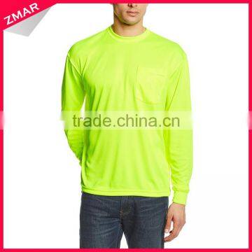 Cheap Price Custom Pocket Wholesale Mens Long Sleeve Hi-vis Designers T Shirt