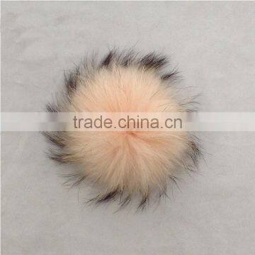 Myfur Super Big Size Colorful Raccoon Fur Pom Poms Wholesale Hat Accessory Pompoms photo-3