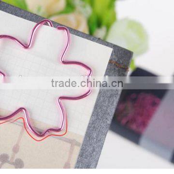 Customizable Planner Clip Stainless Steel Plating Flower Shape Paper Clip photo-5