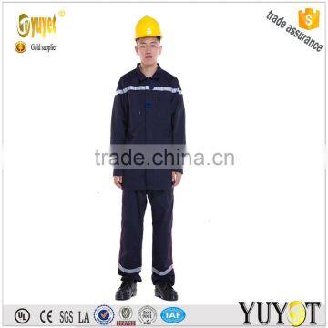 Safety Workwear Manufacturer 6OZ Navy Blue FR Fire Fighting Suit Nomex Suits photo-2