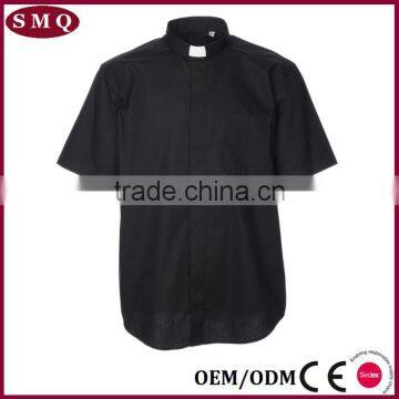 USA Hot Sale Custom Tab Collar Cotton/polyester Clergy Shirt photo-4