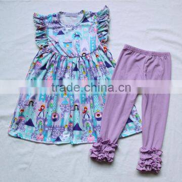 2017 Newest Spring Clothing Set Hot Sale Princess Dress Baby Girl Boutique Outfits Girls Ruffles Pearl Dress photo-2