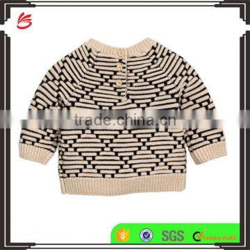 Soft wool round collar cardigan sweater for Children knitwear 2017