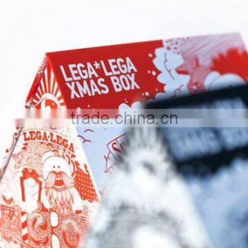 vogue triangle cardboard Xmas gift box
