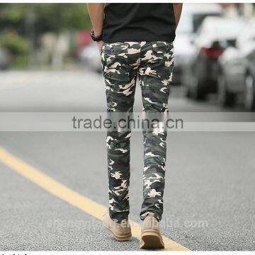 Stylish Men Casual Jogger Pants / 100% Cotton Camo Pants /Zip Pants P170214 photo-2