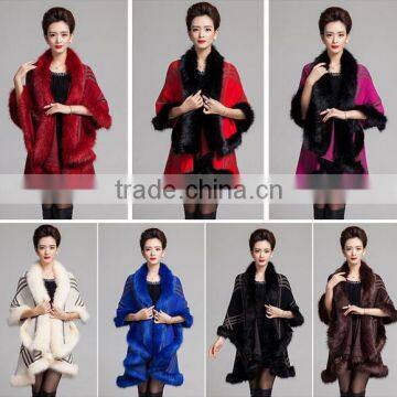 2017 new trend winter women faux fur cape