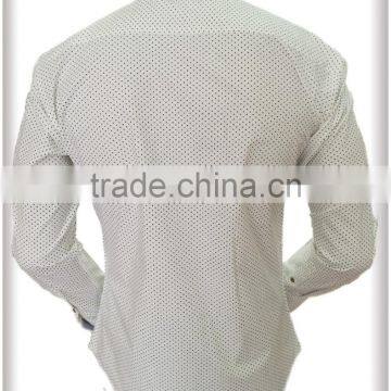 White Polka With Folder Pocket Contrast Collar Stand Casual Shirt Refreshing photo-4