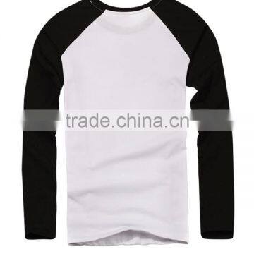 Cheap Combination White&black Color Blank Long Sleeve t Shirt photo-2