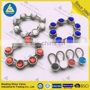 Designed for Overweight Metal Button Collar Extenders in High Tension With Beautiful Diamond Decorated photo-5