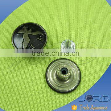 round square metal button jeans fabric button and Low MOQ