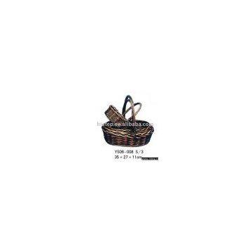 willow basket with handle