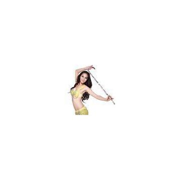 Flexible Velvet Belly Dance Cane With Colorful Printing 95cm - 100cm Length