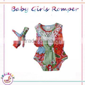 95% High Quality Cotton wholesale designer kids clothes beach baby romper suit BR005
