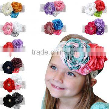 Vintage Baby headband Girl Flower headbands