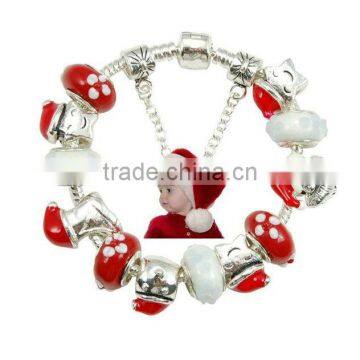 Fashion Chunky Bead Accessories Charm Women Christmas Bracelet