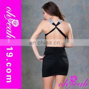 Hot wholesale party woman backless black club dresses,short club party dresses,photos sexy open