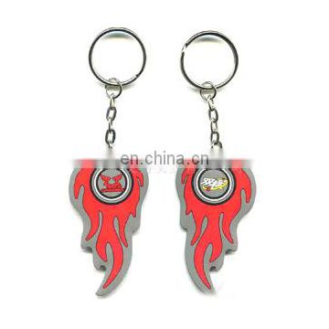 Rockets keychain fire arrow fancy silicon keychain soft rubber