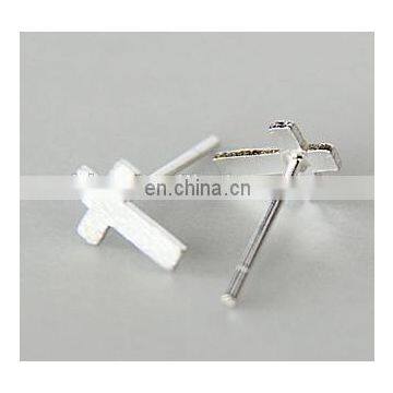 925 sterling silver cross stud earring