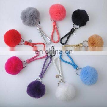 Fashion Faux pom-poms boho key chain