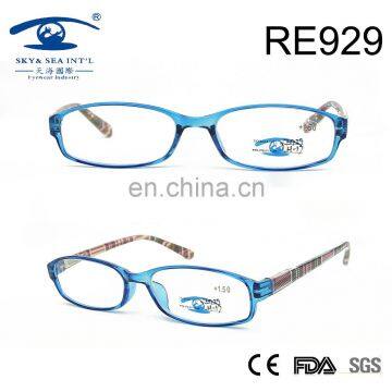 2017latest fashion pattern blue frame most popular PC reading glasses