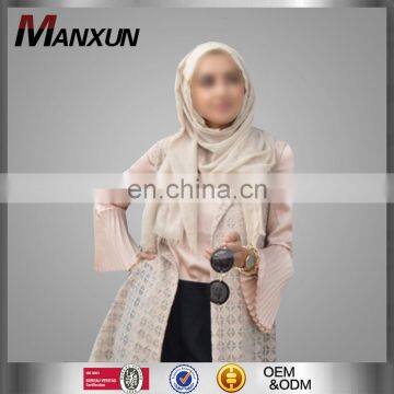 Fashion Muslim Hijab OEM Service White Islamic Scarves For Middle East Girls