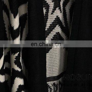 Black Great Star Pattern Woman Cardigan Shawl Style With Fringes Crochet Sweater Pattern photo-4