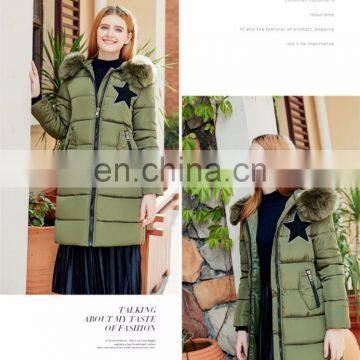 2017 New Winter Thickening Students Horns Buckle Long Paragraph Feather Cotton Coats Coat Cotton Jacket S1023