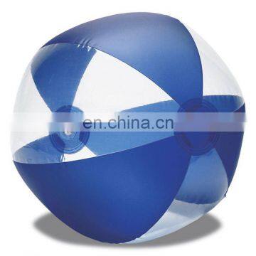 inflatable blue and white beach ball