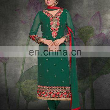 liril green colored georgette suit.