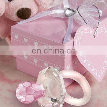 Choice Crystal pink pacifier favors