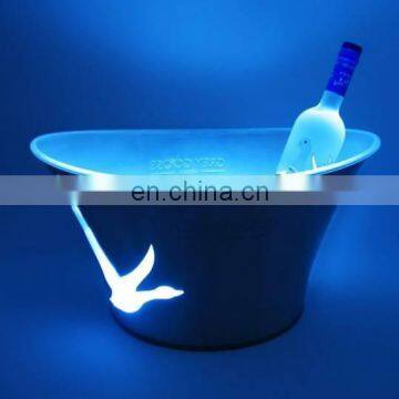 acrylic ice bucket with flashing LED ice bucket logo printing