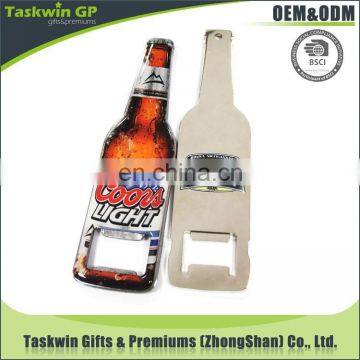 Plating Siliver Beer Shape Bottle Opener Magnet Metal Bottle Opener With Printing Logo photo-3