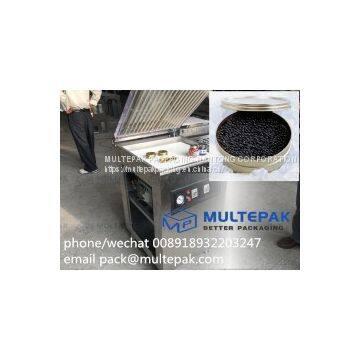 multepak caviar vacuum packaging  machine tin sealing