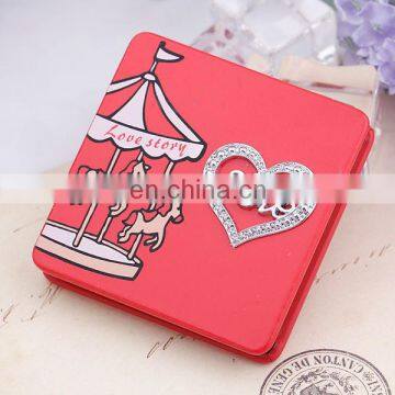 HOT SALE DELICATE HEART FASHION MAKE UP POCKET MIRROR