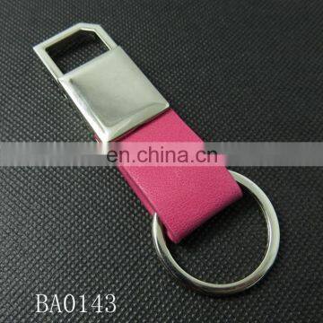 Cheap Zinc Alloy Leather Hanging Car Logo Key Holder Custom Shaped Metal Keychain photo-4
