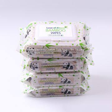Manufacturer Bamboo Fiber Natural Organic Biodegradable Wet Wipes photo-4