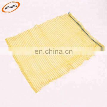 Pe plastic knitted raschel mesh bag in rolls for automatic packing