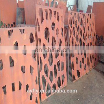 Laser cut and welding corten steel plate decorative panels