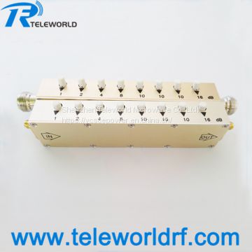 Adjustable Attenuator 5W N step attenuator 90db male to female