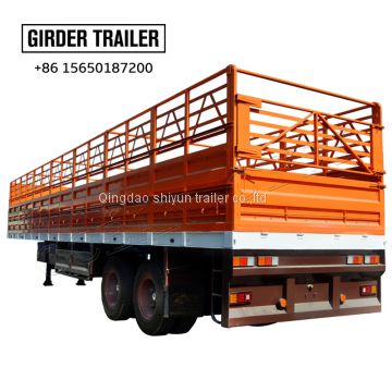 China factory 2 axles cage fence semi trailer for sale