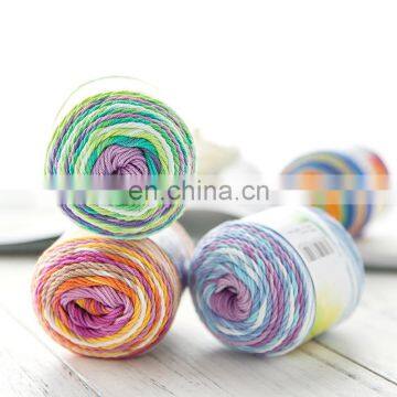 Yarncrafts wholesale low price per kg Colorful 100% cotton Crochet dyed yarn For Knitting