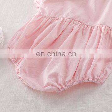 2020 Summer Flower Embroidery Baby Girls Bodysuits